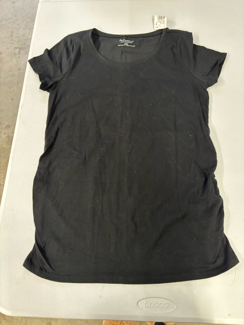 Motherhood Maternity Black Scoop Neck Short Sleeve Tee